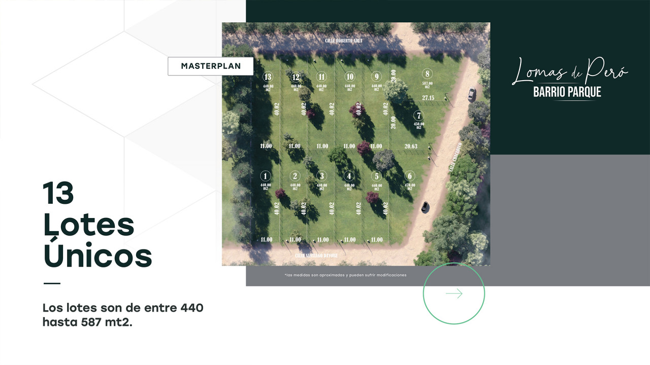 Loteo en Barrio Parque Lomas de Peró